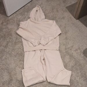 Cozy Cream Hoodie and Sweatpants Set